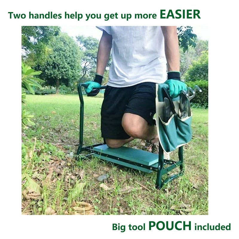 BESTHLS Garden Kneeler and Seat - Heavy Duty Folding Stool with Thick Pad, Tool Pouch, 330 lbs Capacity - Knee & Back Support, Perfect for Seniors, Women, Men - Image 5